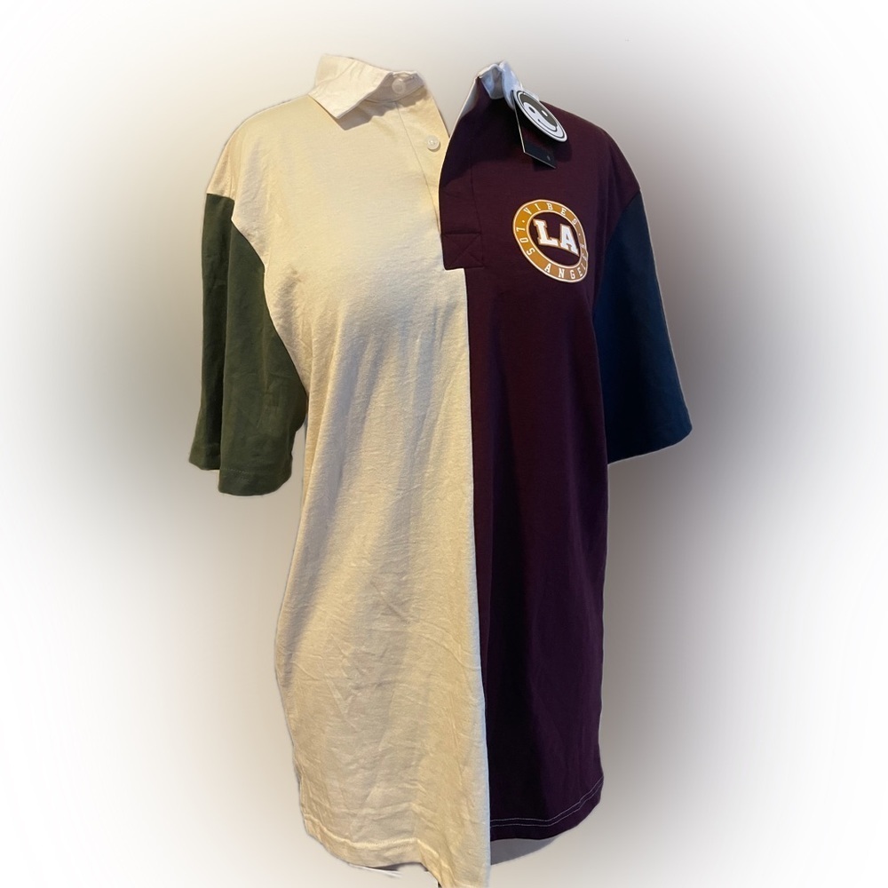 NWT  Eighty Eight LA Colorblock Polo Shirt, Size L